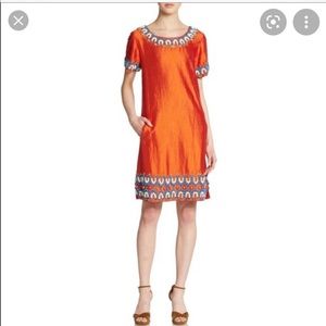 Calypso st Barth silk dupioni beaded dress size m